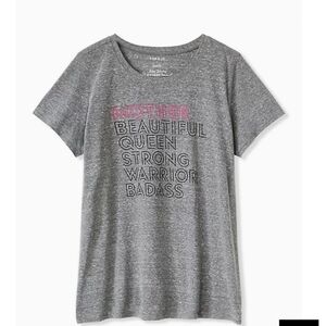 🆕‘Mother. Beautiful. Queen. Strong. Warrior. Badass' Grey Tee